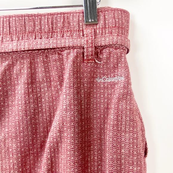 2/$30 Columbia Small Womens Red Summer Chill High Rise Belted Above Knee Skirt - Picture 8 of 12
